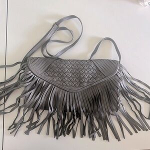 Fringe leather crossbody bag